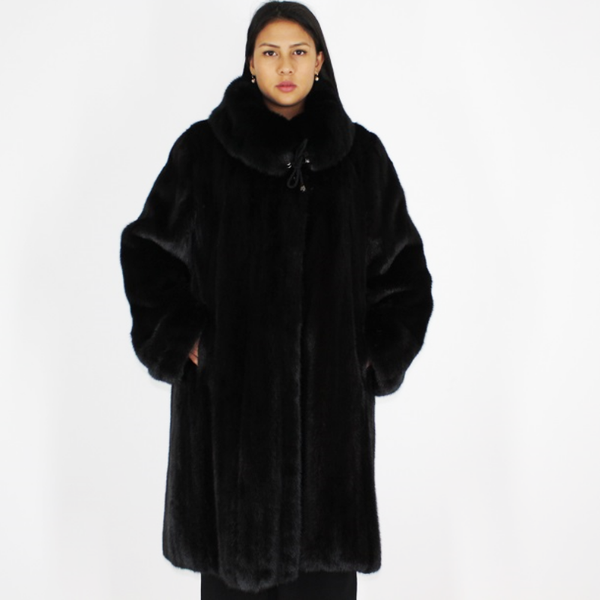 Black Glama Mink Fur Coat 2195 – MARC KAUFMAN FURS